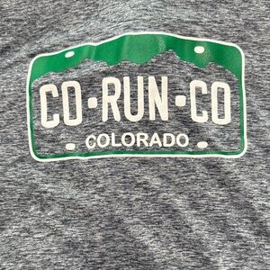 Heather Grey Run Colorado long sleeve t shirt